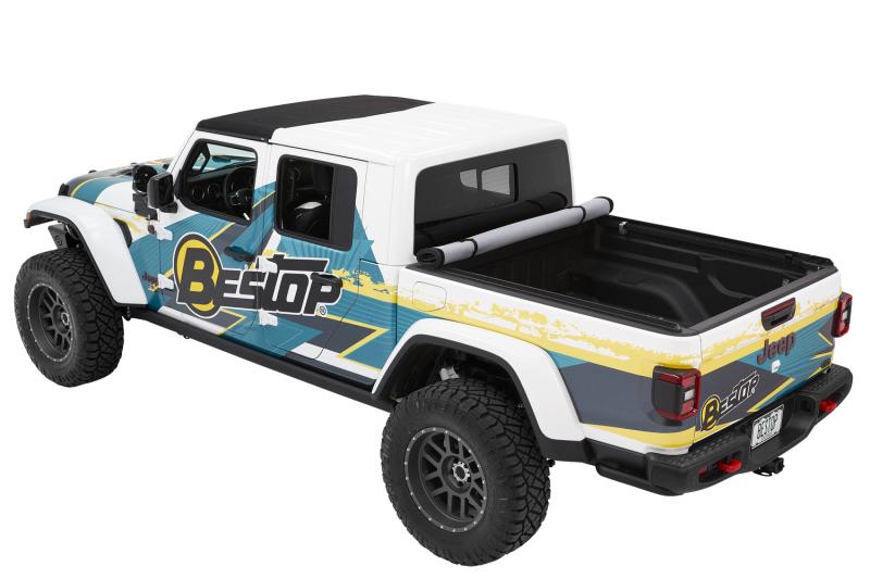 Bestop Roll Soft Tonneau - 20-26 Jeep Gladiator For 5 Ft. Bed EZ-Roll (Premium Black Twill) - Image 4