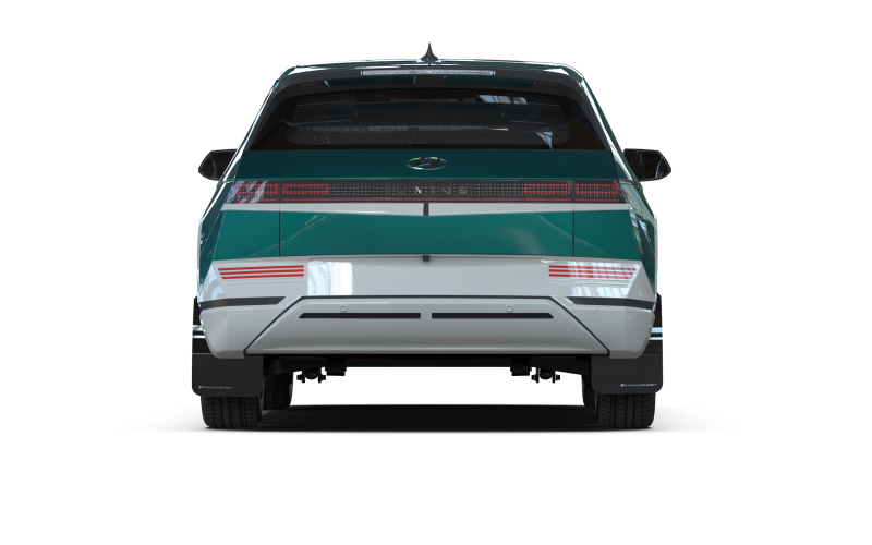 Rally Armor 22-24 Hyundai Ioniq 5 Black Mud Flap w/Silver Logo - Image 2