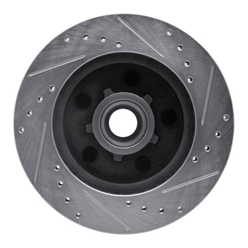 R1 Concepts for 1988-1994 Chevrolet C1500 Front Left Drilled & Slotted Silver Brake Rotor - Image 5