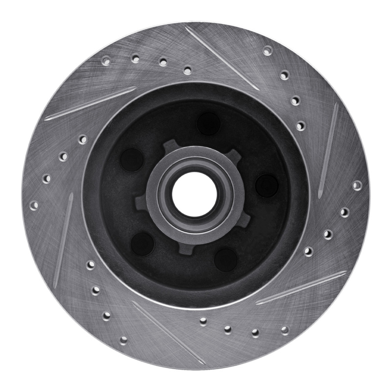 R1 Concepts for 1988-1994 Chevrolet C1500 Front Left Drilled & Slotted Silver Brake Rotor - Image 5