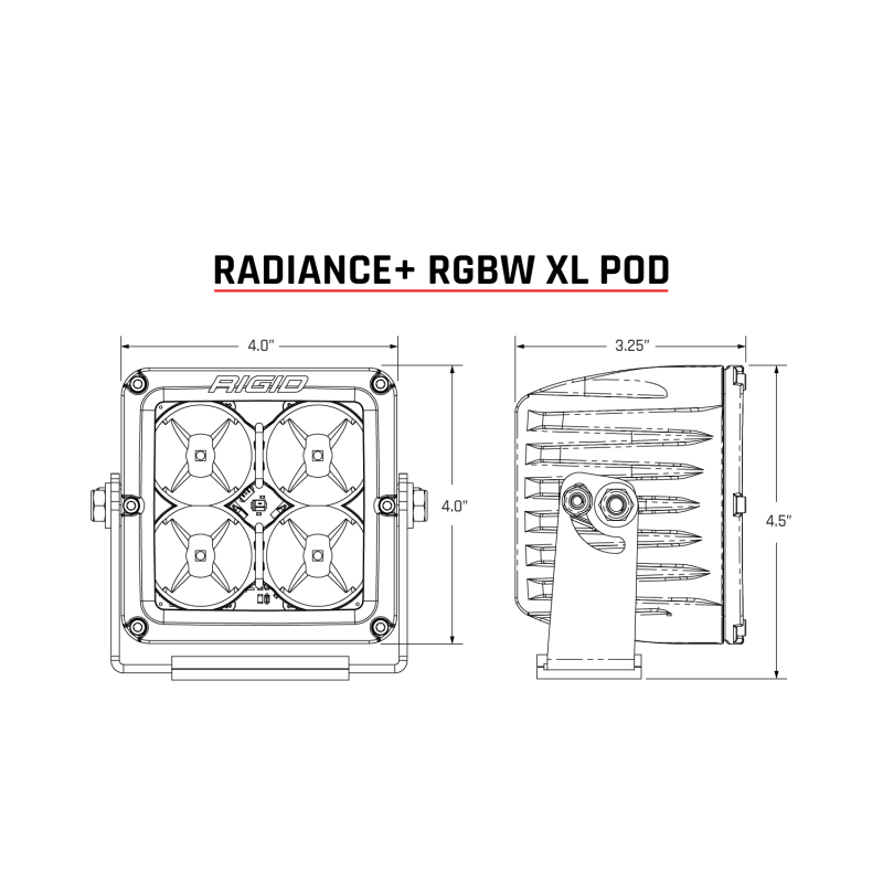 Rigid Industries Radiance+ Pod XL RGBW - Pair - Image 3