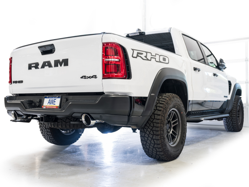 AWE Tuning Cat-Back Exhaust - Chrome Silver Tips for 2025+ RAM 1500 RHO 3.0 I6 TT 0FG Dual Rear Exit - Image 5