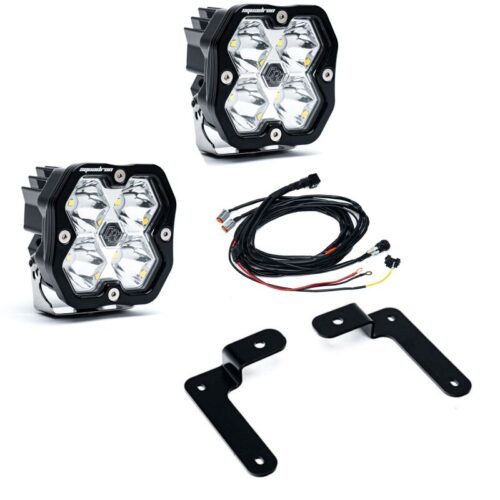 Baja Designs 18-25 Jeep JL/JT / 20-25 Gladiator Squadron 2.0 A-Pillar Sportsmen Kit (Spot) - Clear