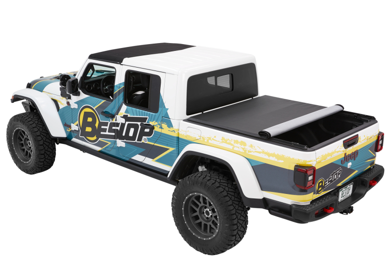 Bestop Roll Soft Tonneau - 20-26 Jeep Gladiator For 5 Ft. Bed EZ-Roll (Premium Black Twill) - Image 2