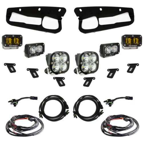 Baja Designs for 21-22 Ford Bronco w/Steel Bumper S2 SAE Pro Fog Pocket Light Kit - Amber