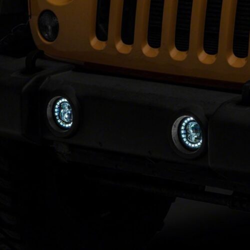 Raxiom for 2007-2018 Jeep Wrangler JK 18-23 Jeep Wrangler JL Axial Series Nighthawk LED Fog Lights - Image 9