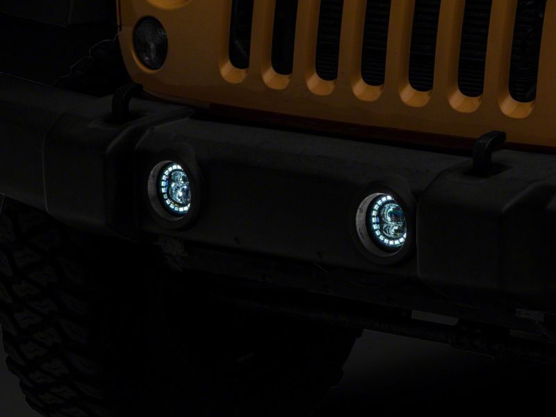 Raxiom for 2007-2018 Jeep Wrangler JK 18-23 Jeep Wrangler JL Axial Series Nighthawk LED Fog Lights - Image 9