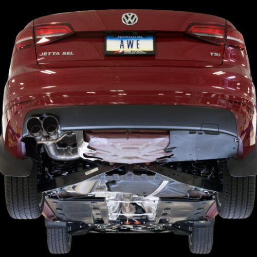Alternative view of AWE Tuning Track Edition Exhaust - Diamond Black Tips for Mk6 GLI 2.0T - Mk6 Jetta 1.8T