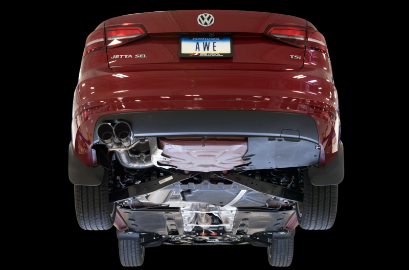 AWE Tuning Track Edition Exhaust - Diamond Black Tips for Mk6 GLI 2.0T - Mk6 Jetta 1.8T - Image 2