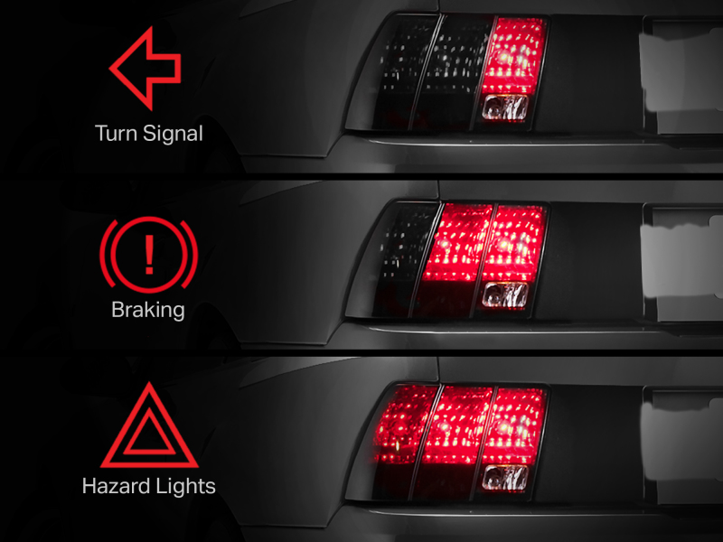 Raxiom for 1996-2004 Ford Mustang Excluding 99-01 Cobra Sequential Tail Light Kit (Plug-and-Play Harness) - Image 7