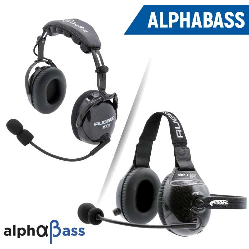 Rugged Radios AlphaBass Carbon Fiber Headset for STEREO and OFFROAD Intercoms Over The Head - Image 2