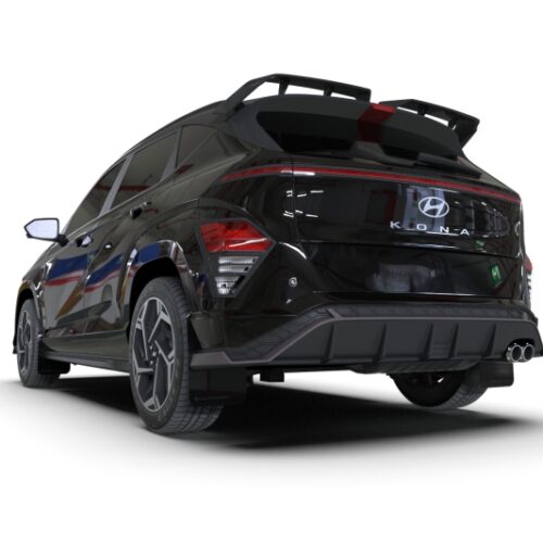 Rally Armor 24-26 Hyundai Kona N Line Black UR Mud Flap - Metallic Black Logo - Image 2