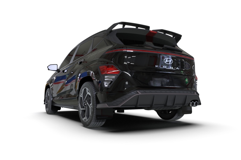 Rally Armor 24-26 Hyundai Kona N Line Black UR Mud Flap - Metallic Black Logo - Image 2