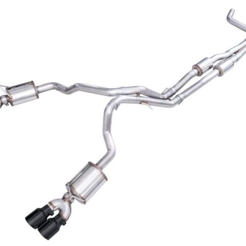 AWE Tuning Cat Back Exhaust - Quad Diamond Black Tips for AWE 2021+ Chevy Tahoe/GM Yukon 6.2L 0FG Edition