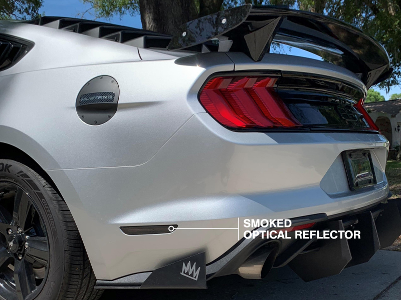 Raxiom for 2015-2022 Ford Mustang Axial Series LED Side Marker Lights Rear (Smoked) - Image 6