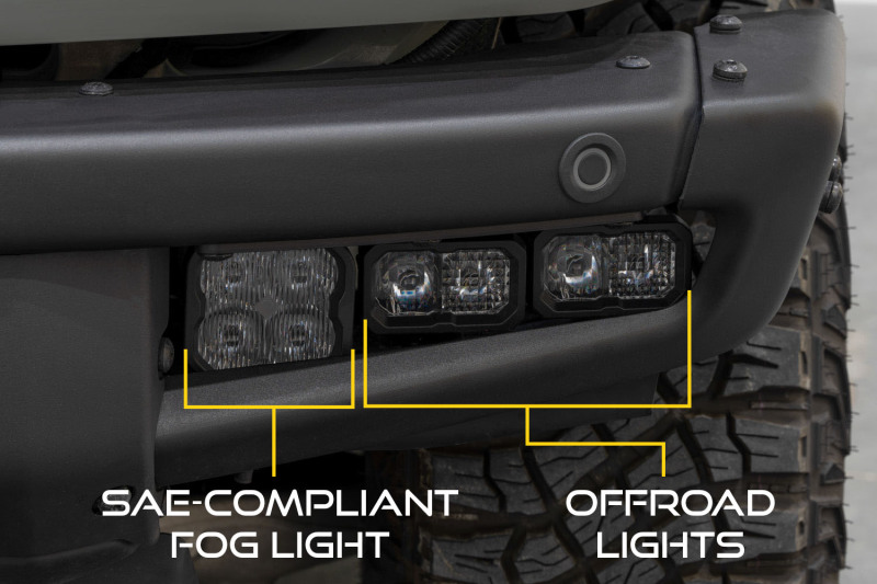 Diode Dynamics 2021 Ford Bronco Stage Series Fog Pocket Kit - Yellow Pro - Image 7