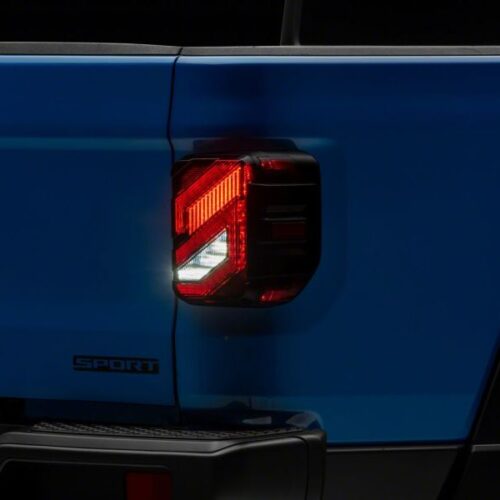Raxiom for 2020-2023 Jeep Gladiator JT Axial Series LED Tail Lights- Black Housing (Smoked Lens) - Image 5