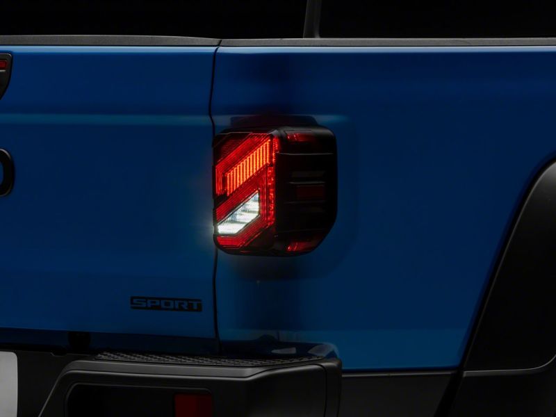 Raxiom for 2020-2023 Jeep Gladiator JT Axial Series LED Tail Lights- Black Housing (Smoked Lens) - Image 5