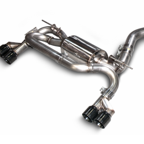 Alternative view of AWE Tuning Touring Edition Exhaust Quad Outlet - 80mm Diamond Black Tips for BMW F3X N20/N26 328i/428i