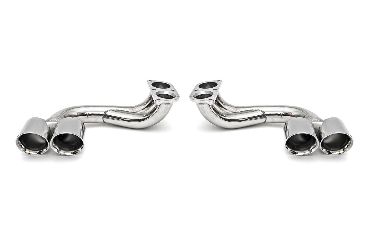 Fabspeed Ferrari 360 Deluxe Quad Style Tips (1999-2005) - Polished Stainless Steel Tips