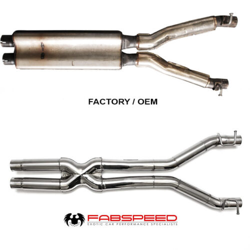 Alternative view of Fabspeed Ferrari F550 Resonator Bypass X- Pipe