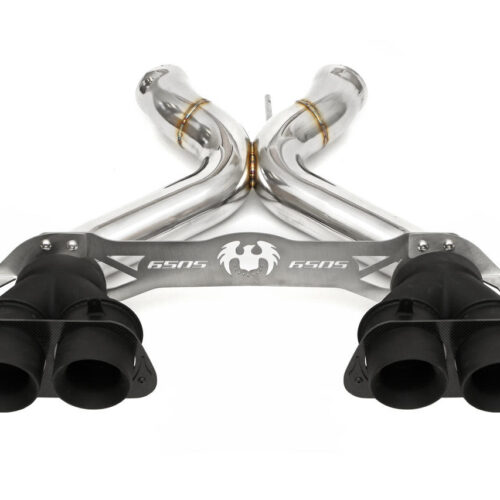 Alternative view of Fabspeed McLaren 650S Supersport X-Pipe Exhaust System - OEM Style - Black Tips