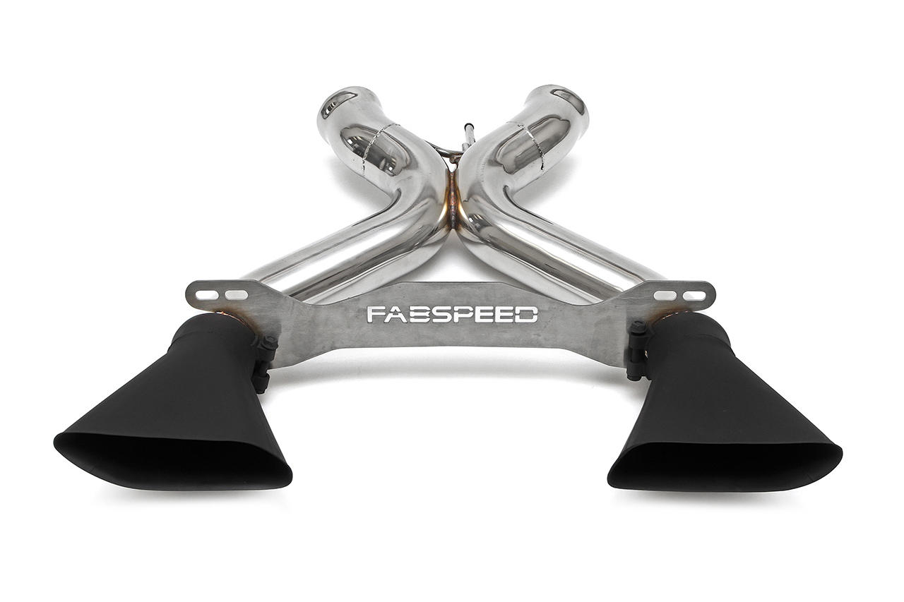 Fabspeed McLaren MP4-12C Supersport X-Pipe Exhaust System (2011-2014) - Can-Am Quad Style - Black Tips - Image 2