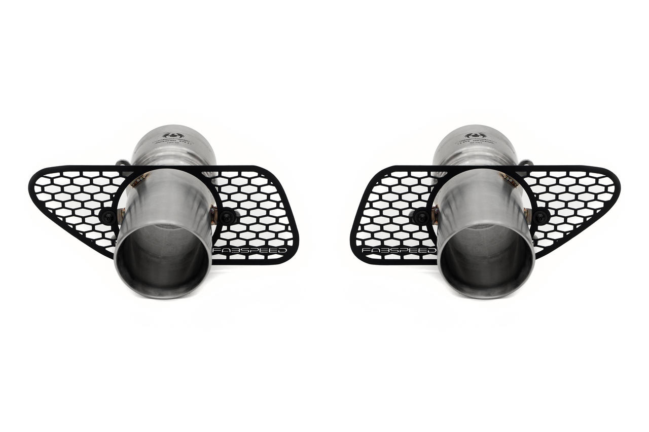 Fabspeed McLaren MP4-12C Supersport X-Pipe Exhaust System (2011-2014) - Can-Am Quad Style - Black Tips - Image 4