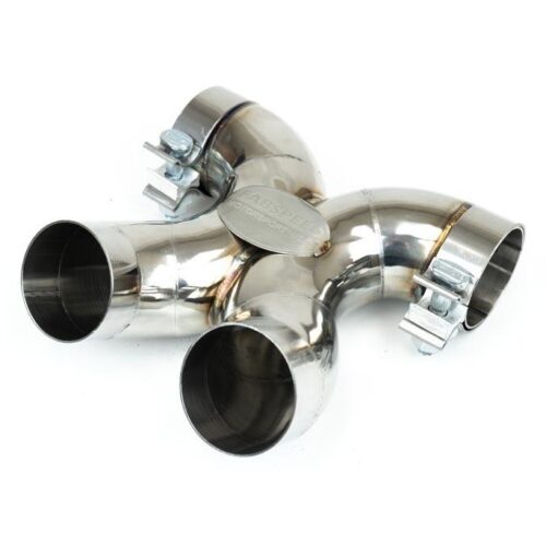 Fabspeed Porsche 981 Boxster/Cayman Maxflo TRUE X-Pipe with Dual Tips (2013-2016) - Titanium Tips - Image 3