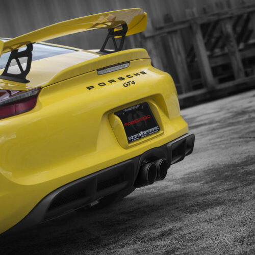 Fabspeed Porsche 981 Cayman GT4 Lightweight Competition Exhaust System - Titanium Tips - Image 8