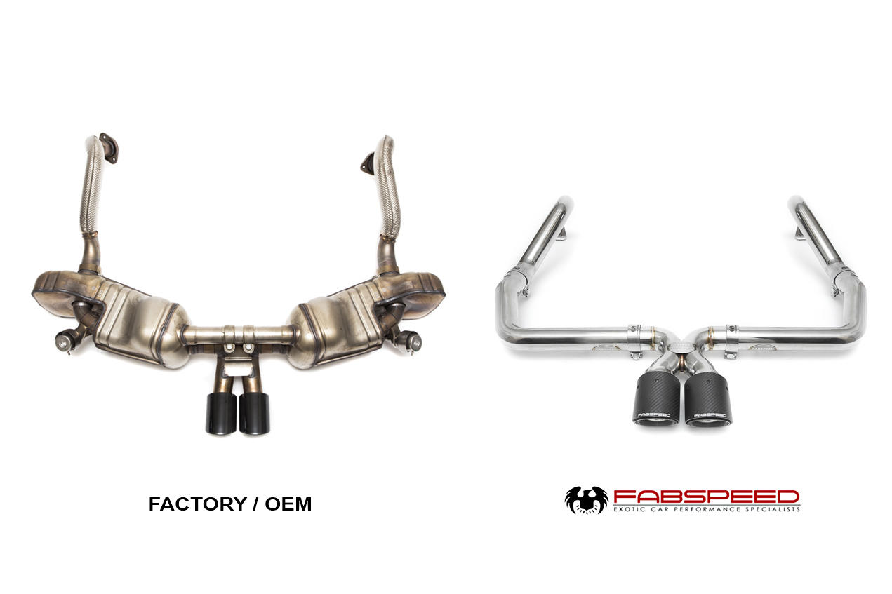 Fabspeed Porsche 981 Cayman GT4 Lightweight Competition Exhaust System - Titanium Tips - Image 9