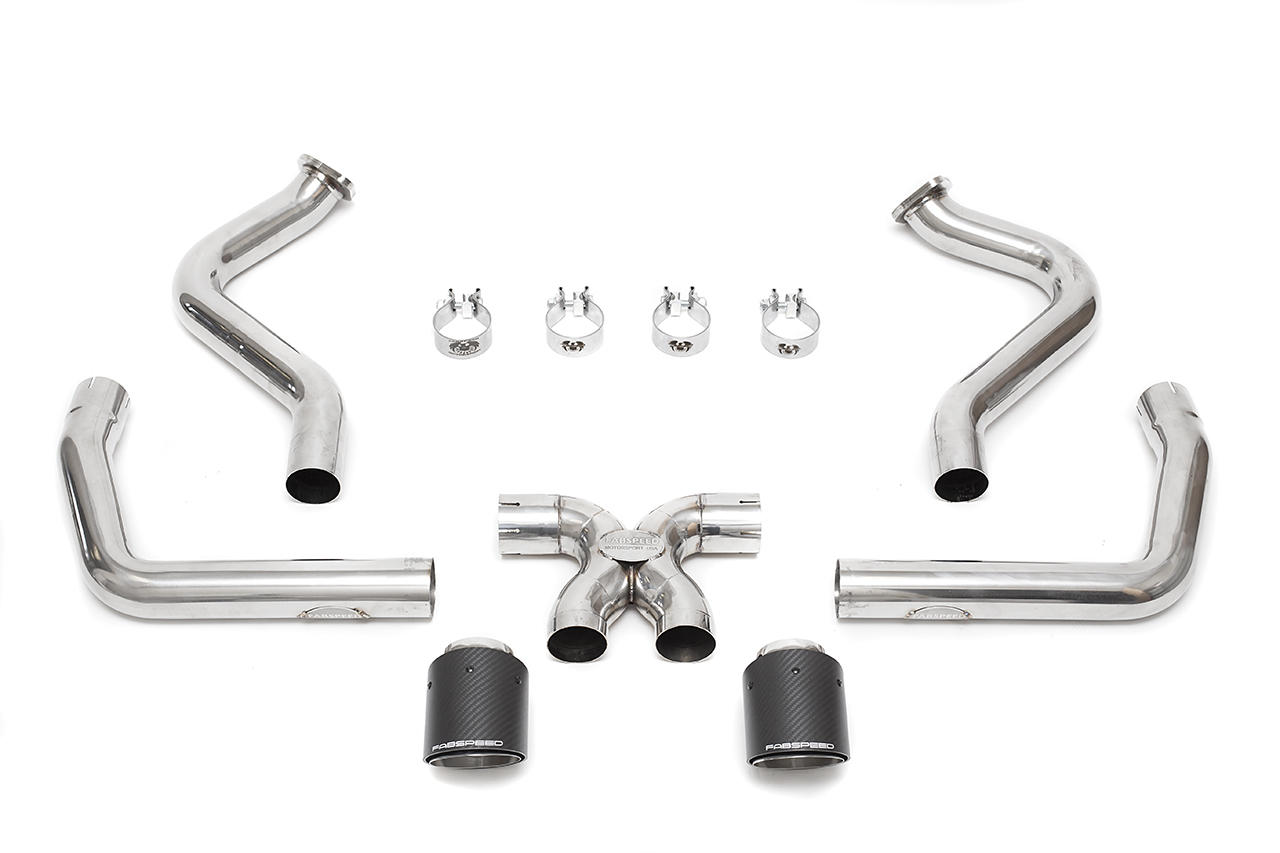 Fabspeed Porsche 981 Cayman GT4 Lightweight Competition Exhaust System - Titanium Tips - Image 12