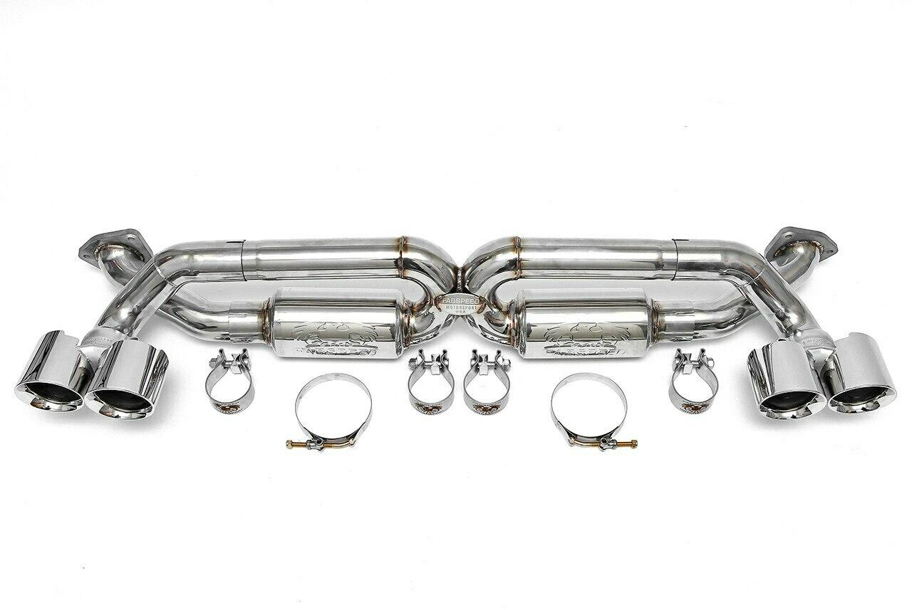 Fabspeed Porsche 991 Carrera Supersport X-Pipe Exhaust System (2012-2016) - Polished Stainless Steel Tips