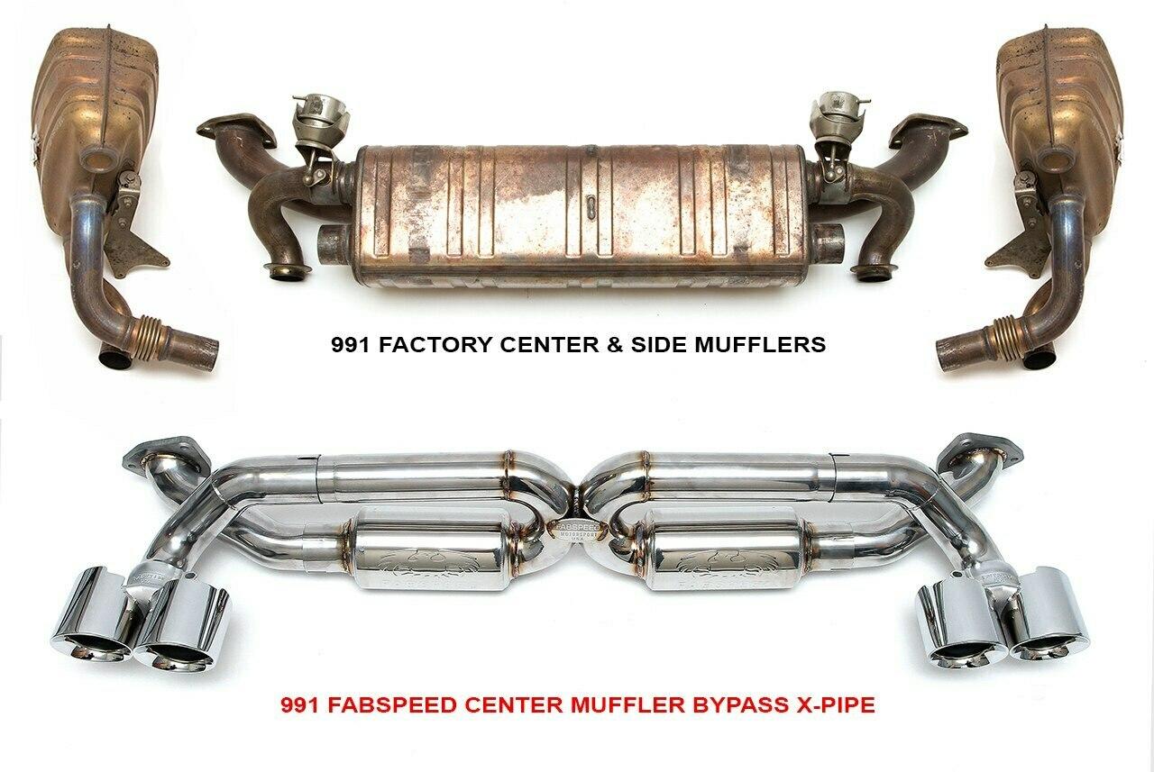 Fabspeed Porsche 991 Carrera Supersport X-Pipe Exhaust System (2012-2016) - Polished Stainless Steel Tips - Image 2