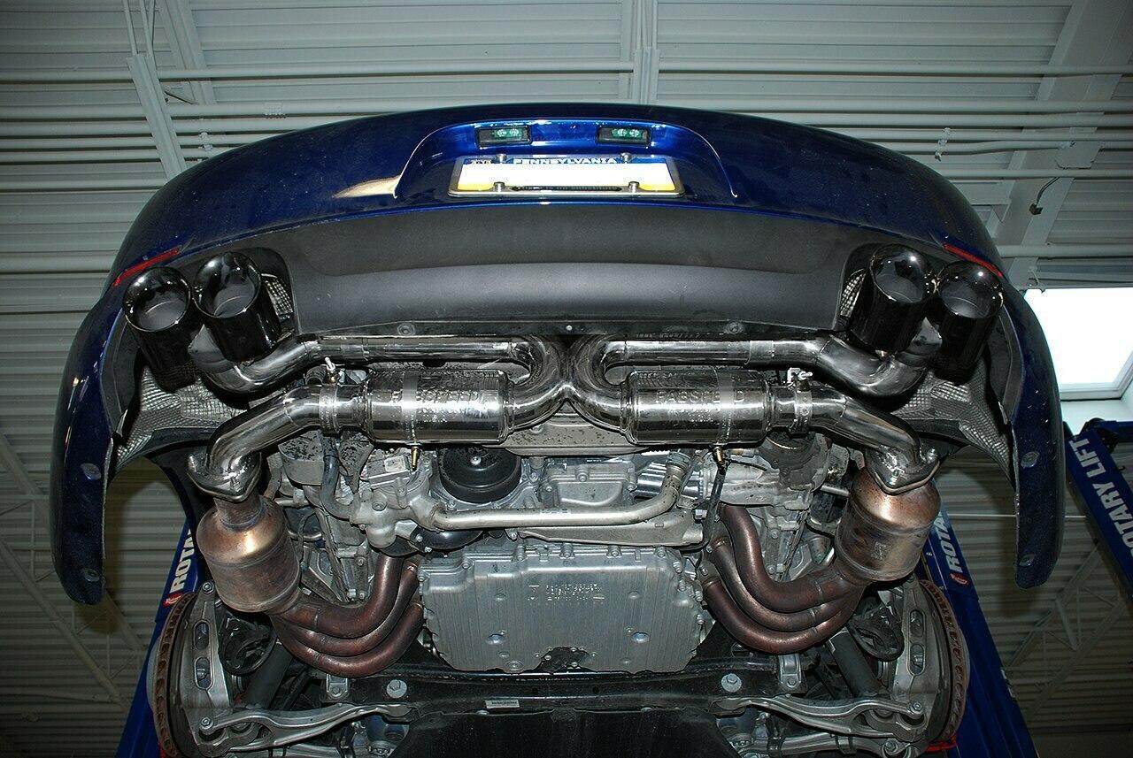 Fabspeed Porsche 991 Carrera Supersport X-Pipe Exhaust System (2012-2016) - Polished Stainless Steel Tips - Image 6