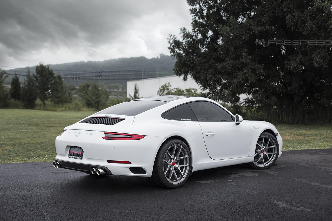Fabspeed Porsche 991.2 Carrera Deluxe Quad Tips (2017-2019) - Satin Black Tips - Image 9