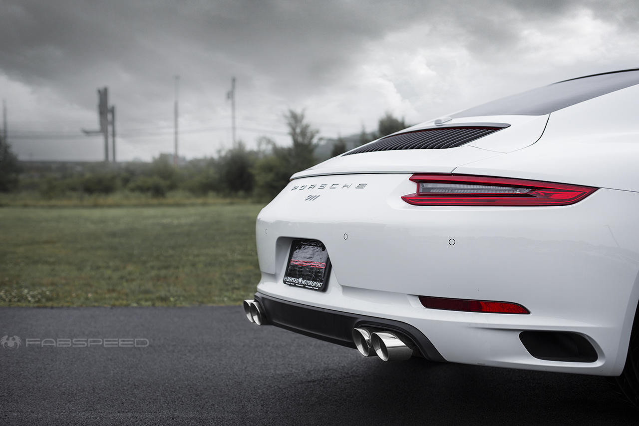 Fabspeed Porsche 991.2 Carrera Deluxe Quad Tips (2017-2019) - Satin Black Tips - Image 8