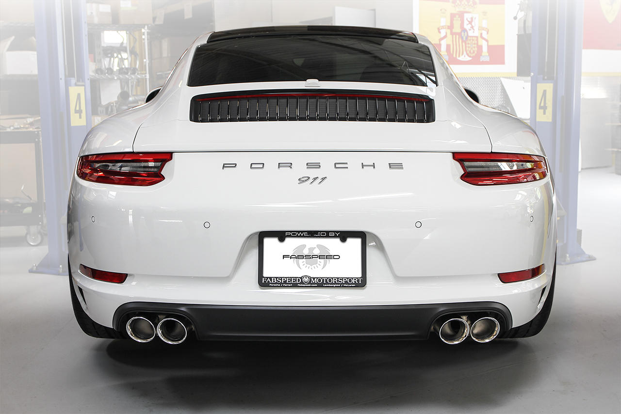 Fabspeed Porsche 991.2 Carrera Deluxe Quad Tips (2017-2019) - Satin Black Tips - Image 7