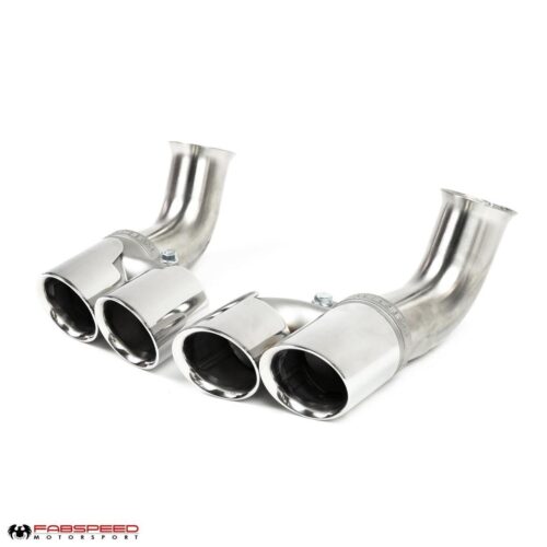Fabspeed Porsche 996 C4S Deluxe Quad-Style Tips - (1999-2004) - Satin Black Tips