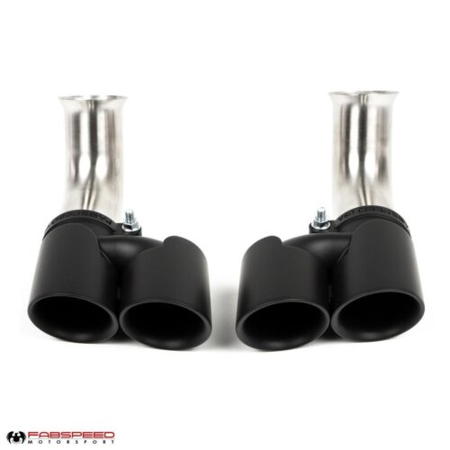 Fabspeed Porsche 996 C4S Deluxe Quad-Style Tips - (1999-2004) - Polished Stainless Steel Tips - Image 4