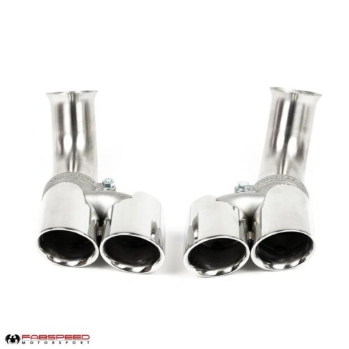 Fabspeed Porsche 996 C4S Deluxe Quad-Style Tips - (1999-2004) - Polished Stainless Steel Tips - Image 3