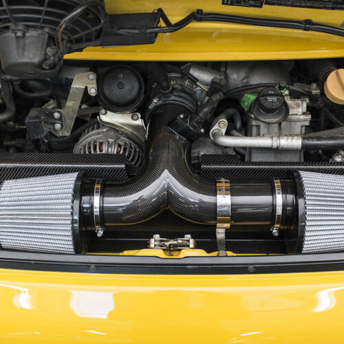 Alternative view of Fabspeed Porsche 996 GT3 Carbon Fiber Competition Air Intake (1999-2005)