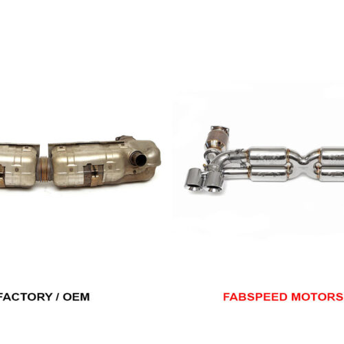 Fabspeed Porsche 997 Turbo Supersport 70mm X-Pipe Exhaust System (2006-2009) - RACE - Includes Catbypass - Satin Black Tips - Image 2