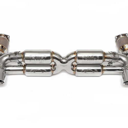 Fabspeed Porsche 997 Turbo Supersport 70mm X-Pipe Exhaust System (2006-2009) - RACE - Includes Catbypass - Satin Black Tips