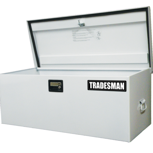 Tradesman Steel Job Site Box/Chest (Light Duty/Large) (42.75in.) - White