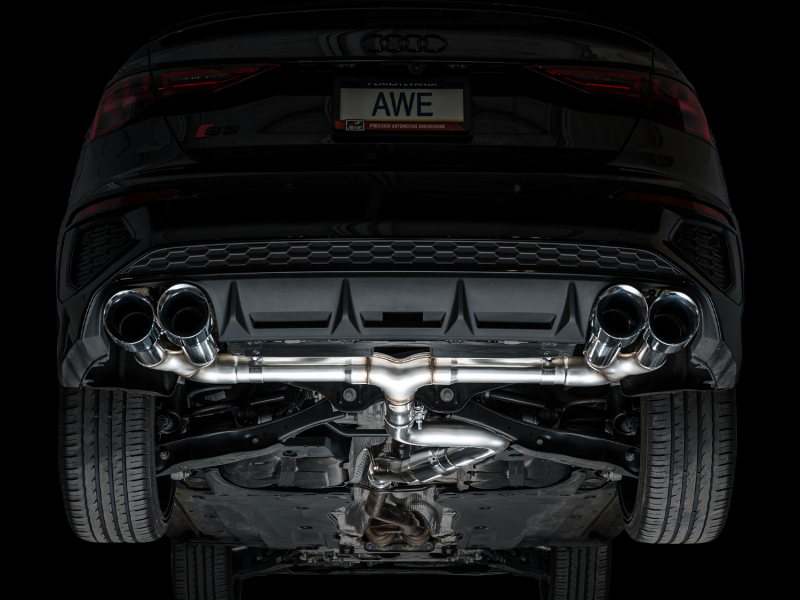 AWE Tuning Track Edition Exhaust - Chrome Silver Tips for 22-24 Audi 8Y S3 - Image 9
