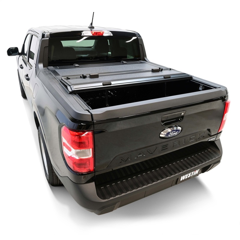 Westin 22-26 Ford Maverick 4WD 4ft. 6in. Bed Hard Tri-Fold Tonneau Cover - Black - Image 9