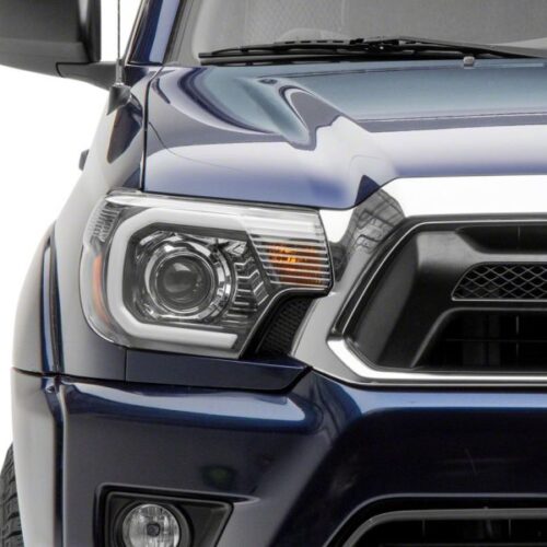 Raxiom for 2012-2015 Toyota Tacoma Axial Projector Headlights w/ SEQL LED Bar- Black Housing (Clear Lens) - Image 10