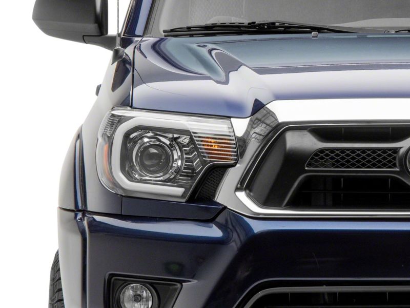 Raxiom for 2012-2015 Toyota Tacoma Axial Projector Headlights w/ SEQL LED Bar- Black Housing (Clear Lens) - Image 10