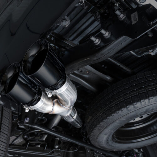 AWE Tuning 0FG Exhaust for 3rd Gen Toyota Tundra - Dual Diamond Black Tips - Image 4